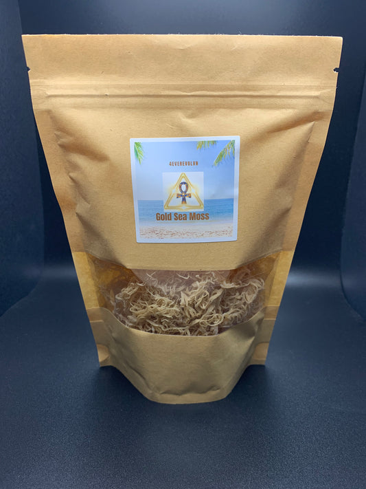 4everevolvn Dried Wild Crafted Gold Sea Moss